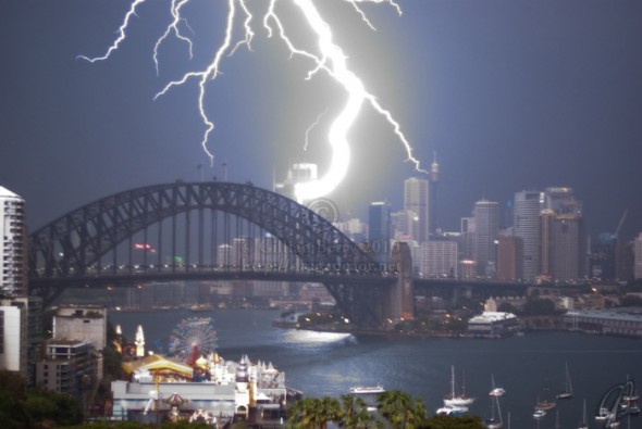 Sydney Bridge Under Troubled Skies