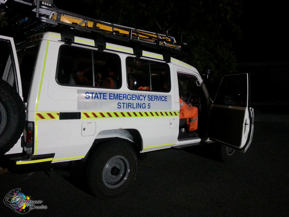 Stirling SES Troopy, parked up & preparing to search another sector 
